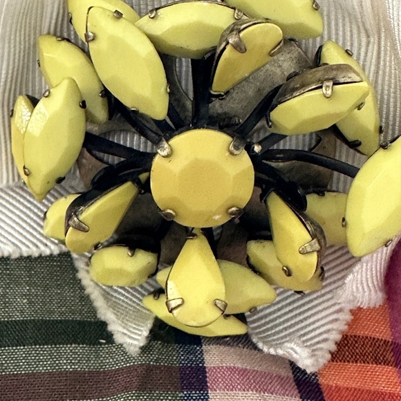 J. Crew 10” x 4.5” Plaid Flower Clutch Handbag Metal Clasp Opening - Picture 8 of 9